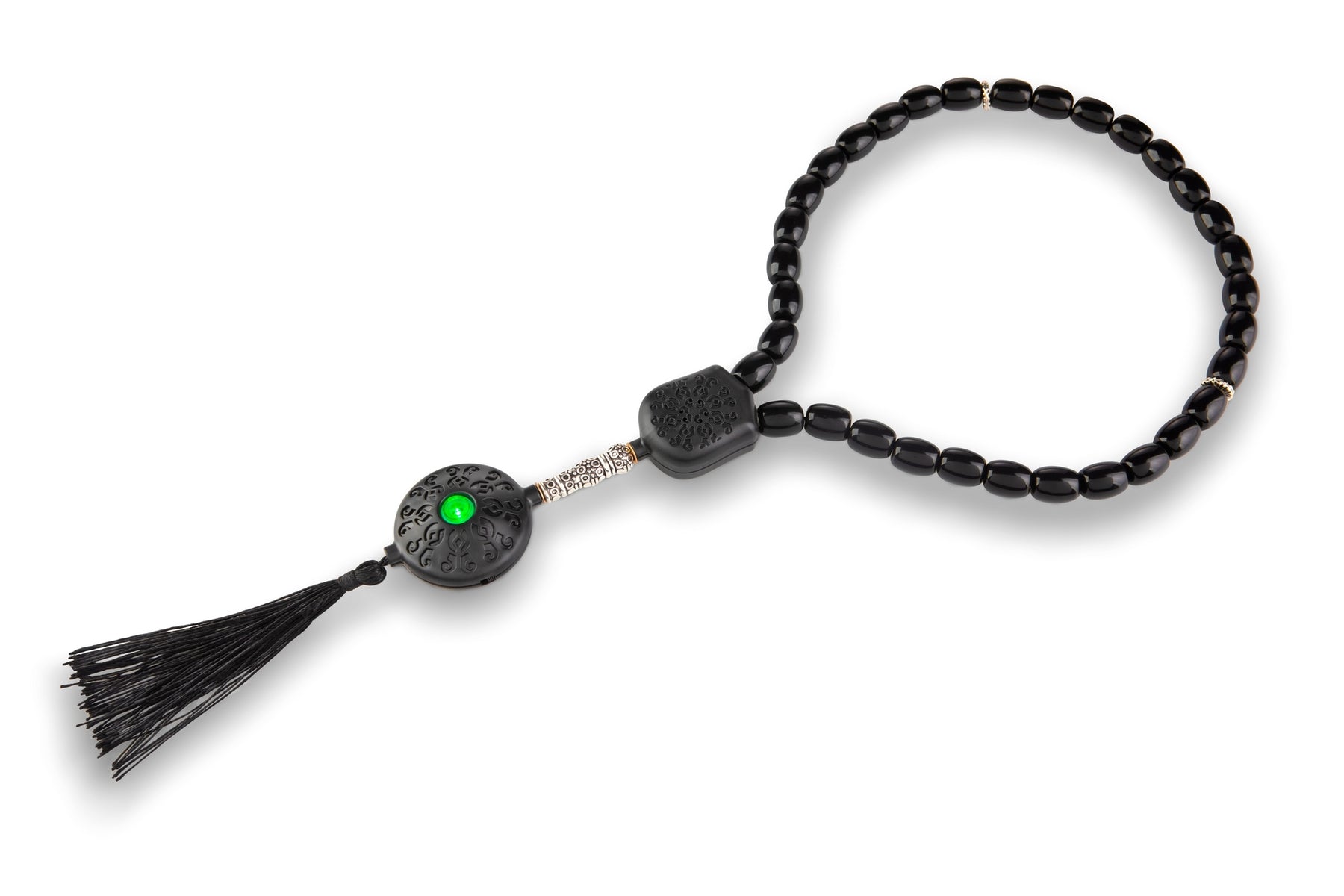 Smart Subha Digital Interactive Prayer Beads, Electronic Islamic Educational Misbaha with Touch Response, 33 Beads