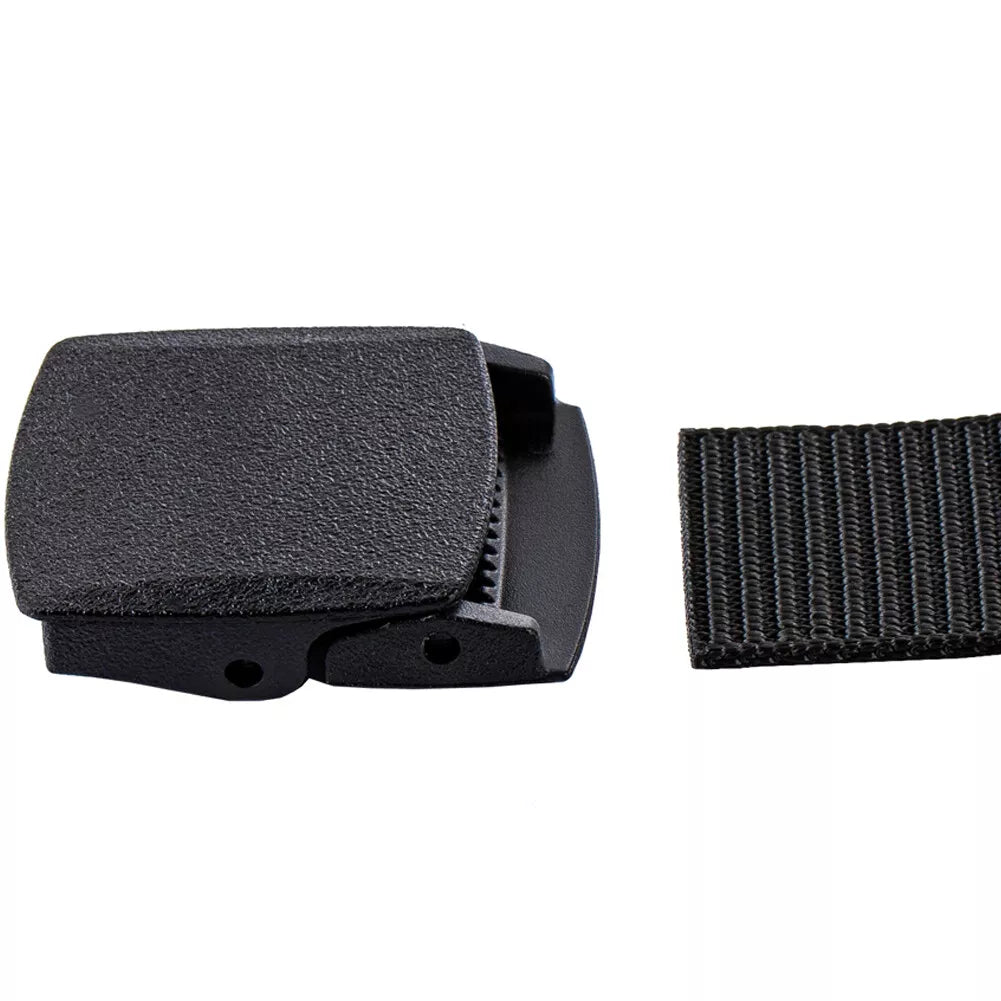 Casual Men’s Nylon Belt with Plastic Cam Buckle – Green Tactical Belt for Everyday Work, Study, and Outdoor Use