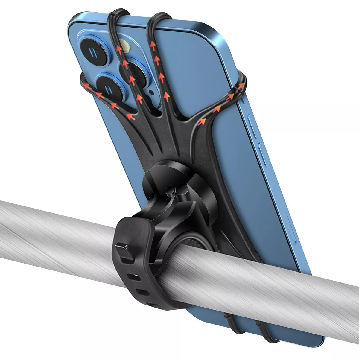 360° Rotation Silicone Cell Phone Mount Holder for Motorcycle, MTB, Bike, and Bicycle – Secure & Adjustable