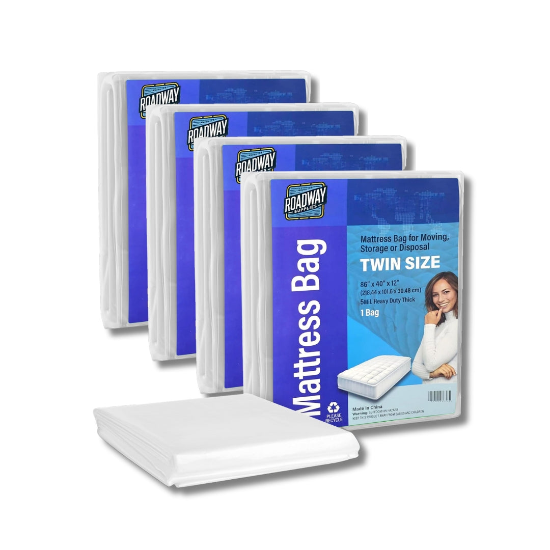 Super Heavy Duty 5 Mil Twin Mattress Bag for Moving, Storage & Disposal - Durable Cover