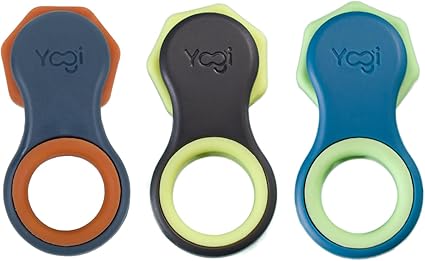 Yogi Fidget Toy - Patented Fidget Spinner Design, Desk Toy for Office, Anxiety Relief, ADHD Toy, Autism, Quiet Fidget Toys for Adults & Kids, Five Ring Sizes, Easy to Use Sensory Toy - 3 Pack