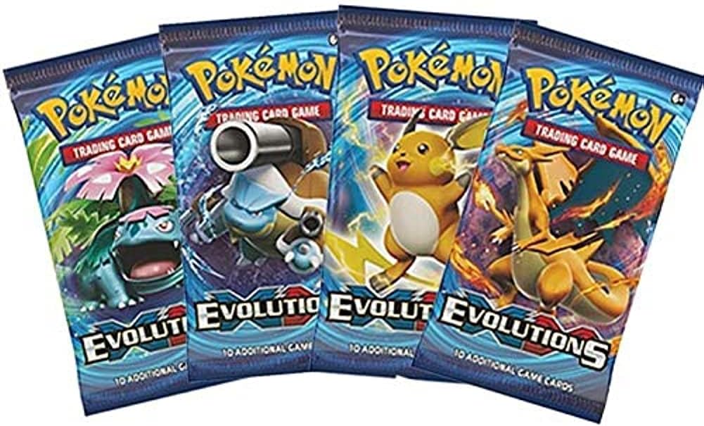 Pokemon XY Evolutions Booster Pack Lot - 4 Packs