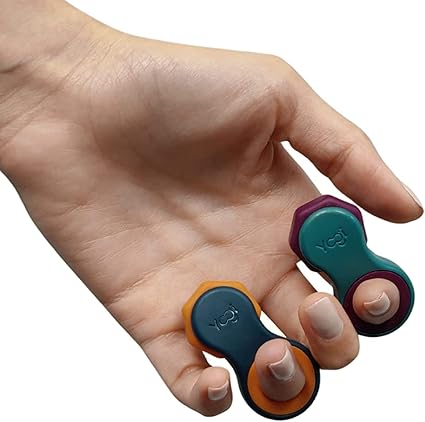 Yogi Fidget Toy - Patented Fidget Spinner Design, Desk Toy for Office, Anxiety Relief, ADHD Toy, Autism, Quiet Fidget Toys for Adults & Kids, Five Ring Sizes, Easy to Use Sensory Toy (2 Pack)