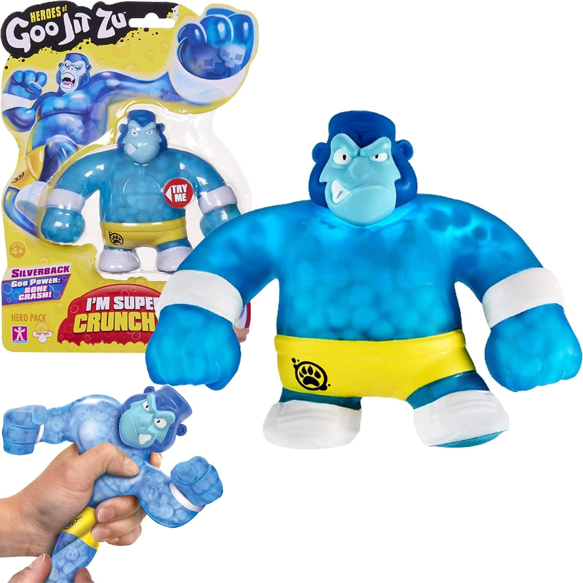 Heroes of Goo Jit Zu - Crunchy Gorilla Action Figure, Silverback