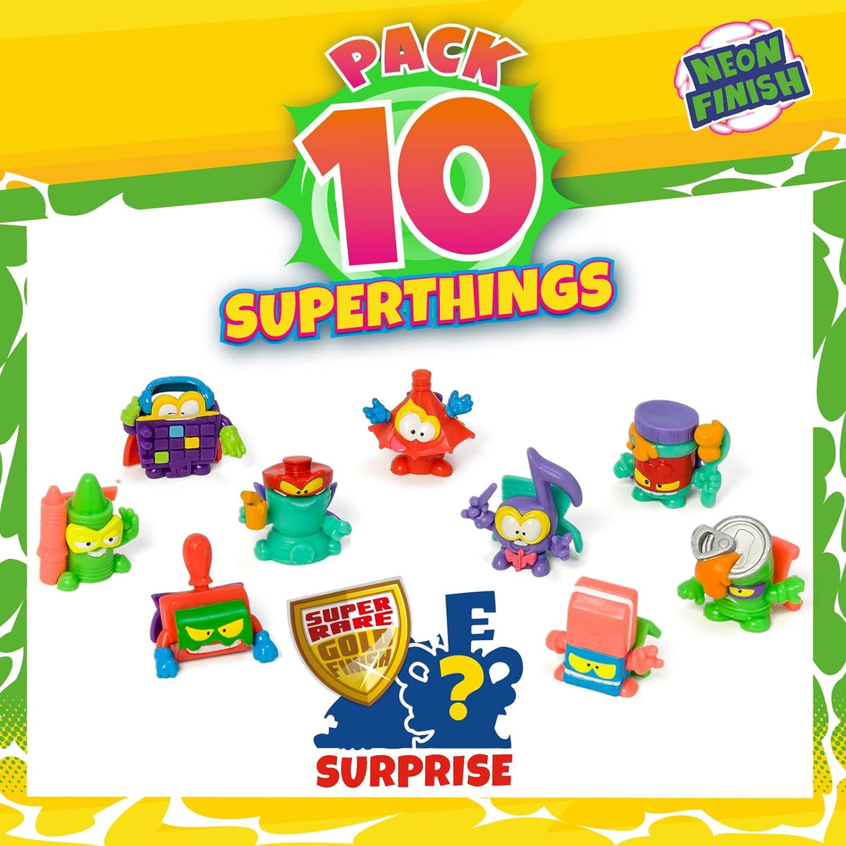 SUPERTHINGS series Neon Power – Pack of 10 SuperThings (includes 1 gold leader)