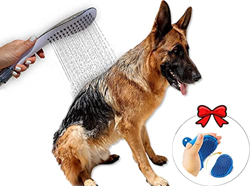 Dog Wand Pro Shower Attachment Sprayer, Warranty,Get A Pet Massage Brush, Fast and Simple Pets Cleaning, Water Control, Especially For All Types Of Fur ,Designed For Pets