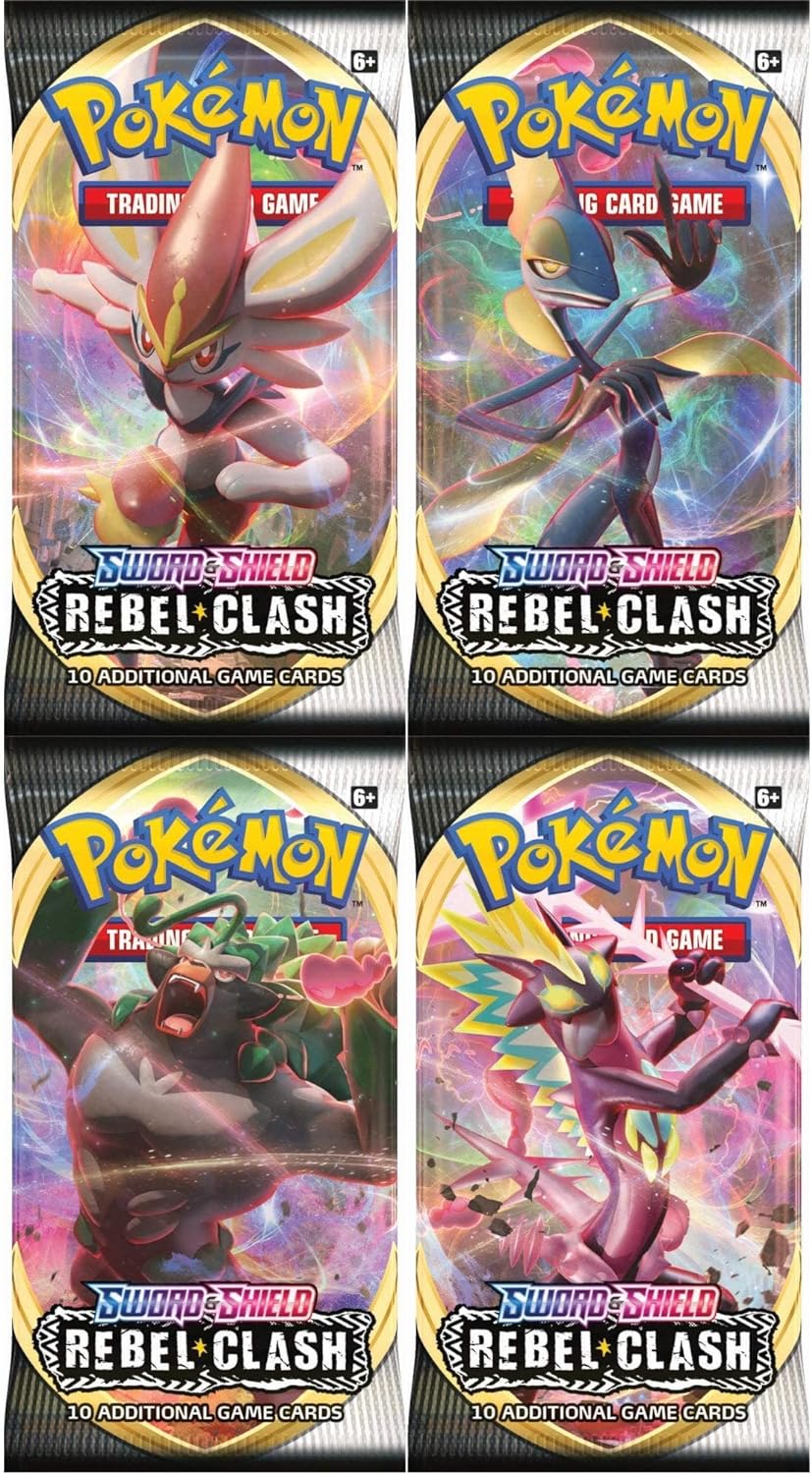 Pokemon Rebel Clash Sword & Shield 2 Booster Packs (4 Supplied) - Pokemon TCG SwSh2