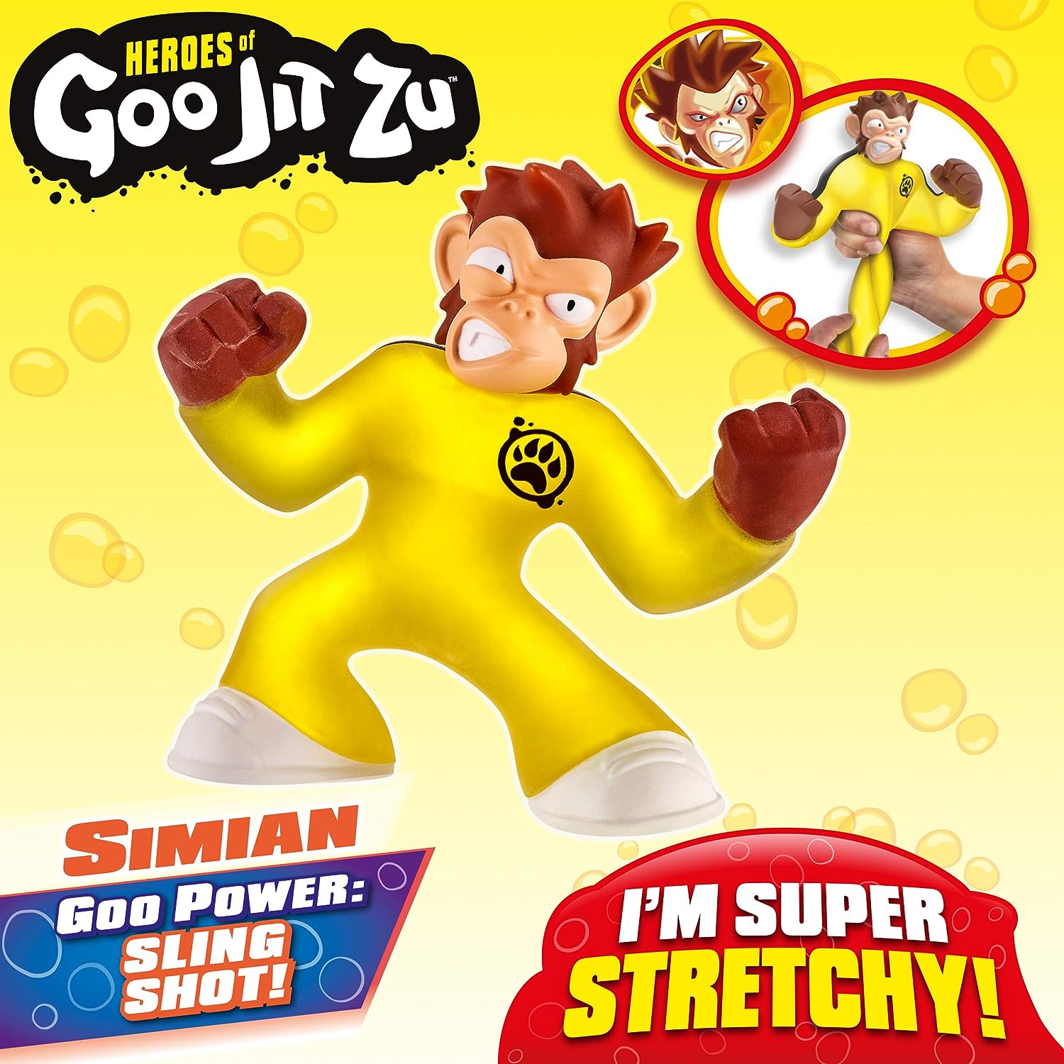 Heroes of Goo Jit Zu - Stretchy Monkey Action Figure, Simian