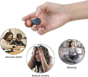 Yogi Fidget Toy - Patented Fidget Spinner Design, Desk Toy for Office, Anxiety Relief, ADHD Toy, Autism, Quiet Fidget Toys for Adults & Kids, Five Ring Sizes, Easy to Use Sensory Toy (2 Pack)