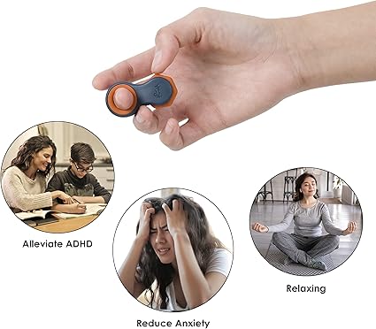 Yogi Fidget Toy - Patented Fidget Spinner Design, Desk Toy for Office, Anxiety Relief, ADHD Toy, Autism, Quiet Fidget Toys for Adults & Kids, Five Ring Sizes, Easy to Use Sensory Toy (2 Pack)