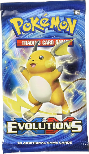 The Pokemon TCG: XY Evolutions, Blister Booster Pack contains 10 cards per pack and contains over 100 new cards to collect.