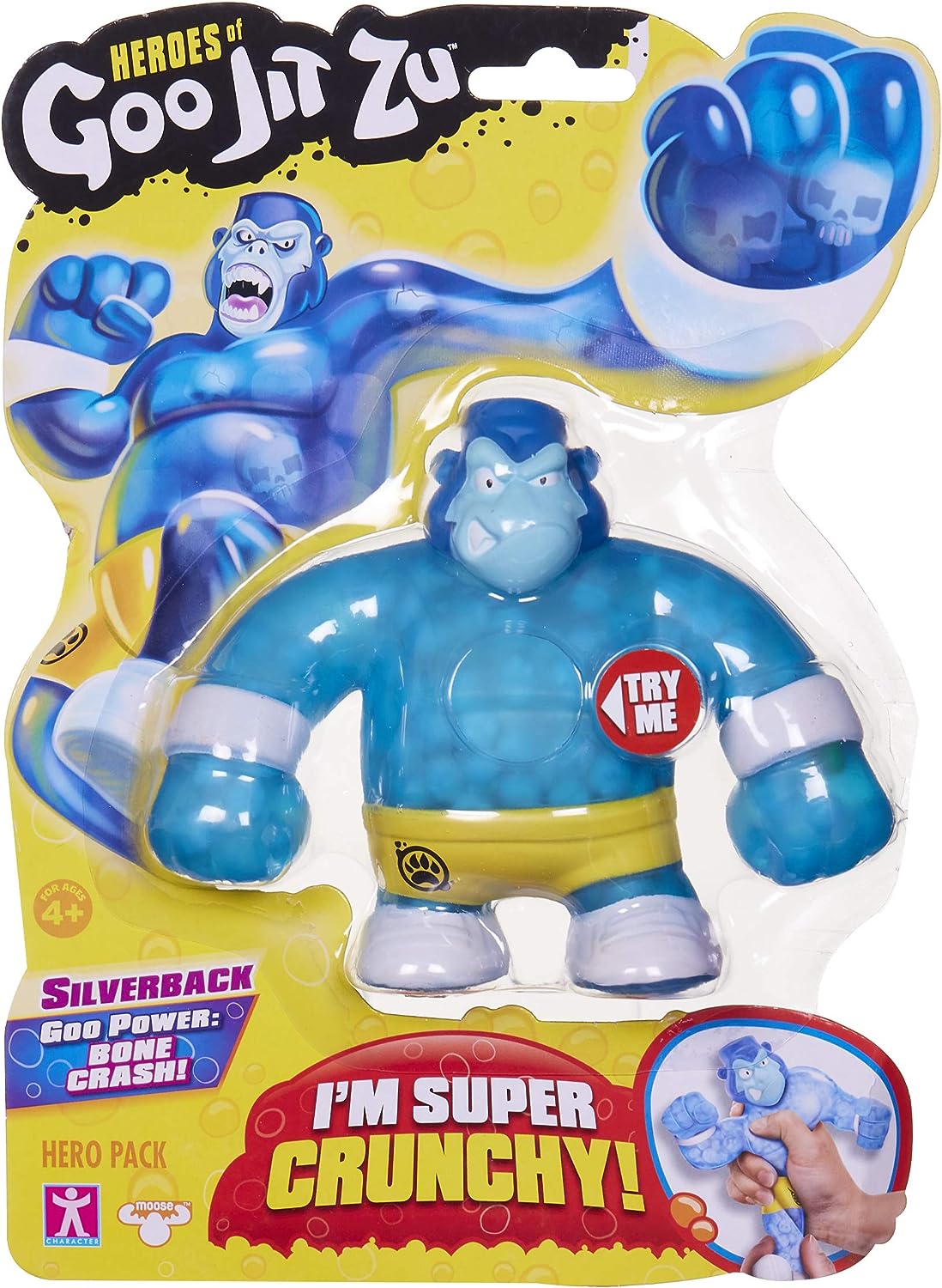 Heroes of Goo Jit Zu - Crunchy Gorilla Action Figure, Silverback