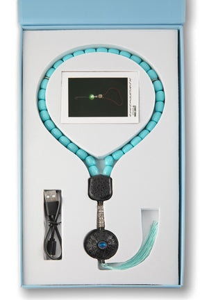 Smart Subha Digital Interactive Prayer Beads, Electronic Islamic Educational Misbaha with Touch Response, 33 Beads