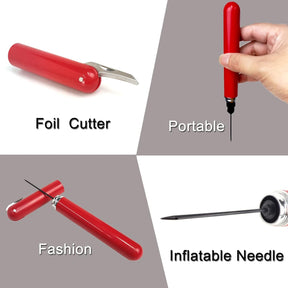 Pocket Wine Opener –Air pump Wine Bottle Opener with build in foil Cutter
