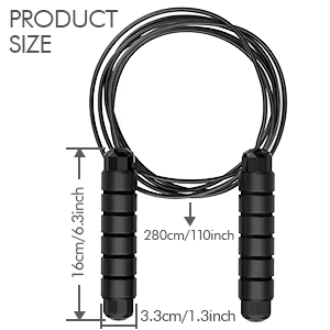 Jump Rope for Gym & Fitness - Adjustable Bearing Speed Rope for Aerobic Exercise, Boxing & Cardio