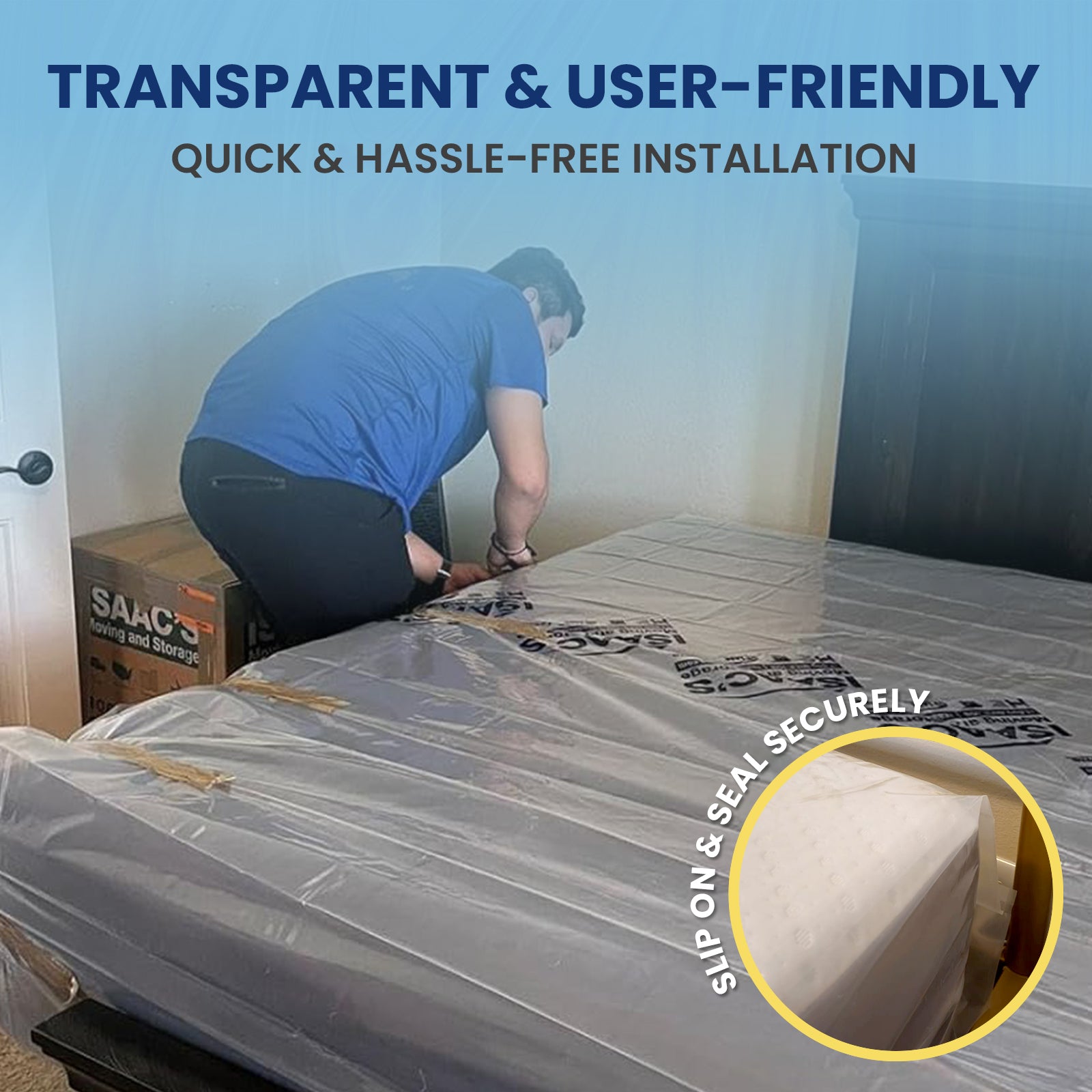 Super Heavy Duty 5 Mil Twin Mattress Bag for Moving, Storage & Disposal - Durable Cover