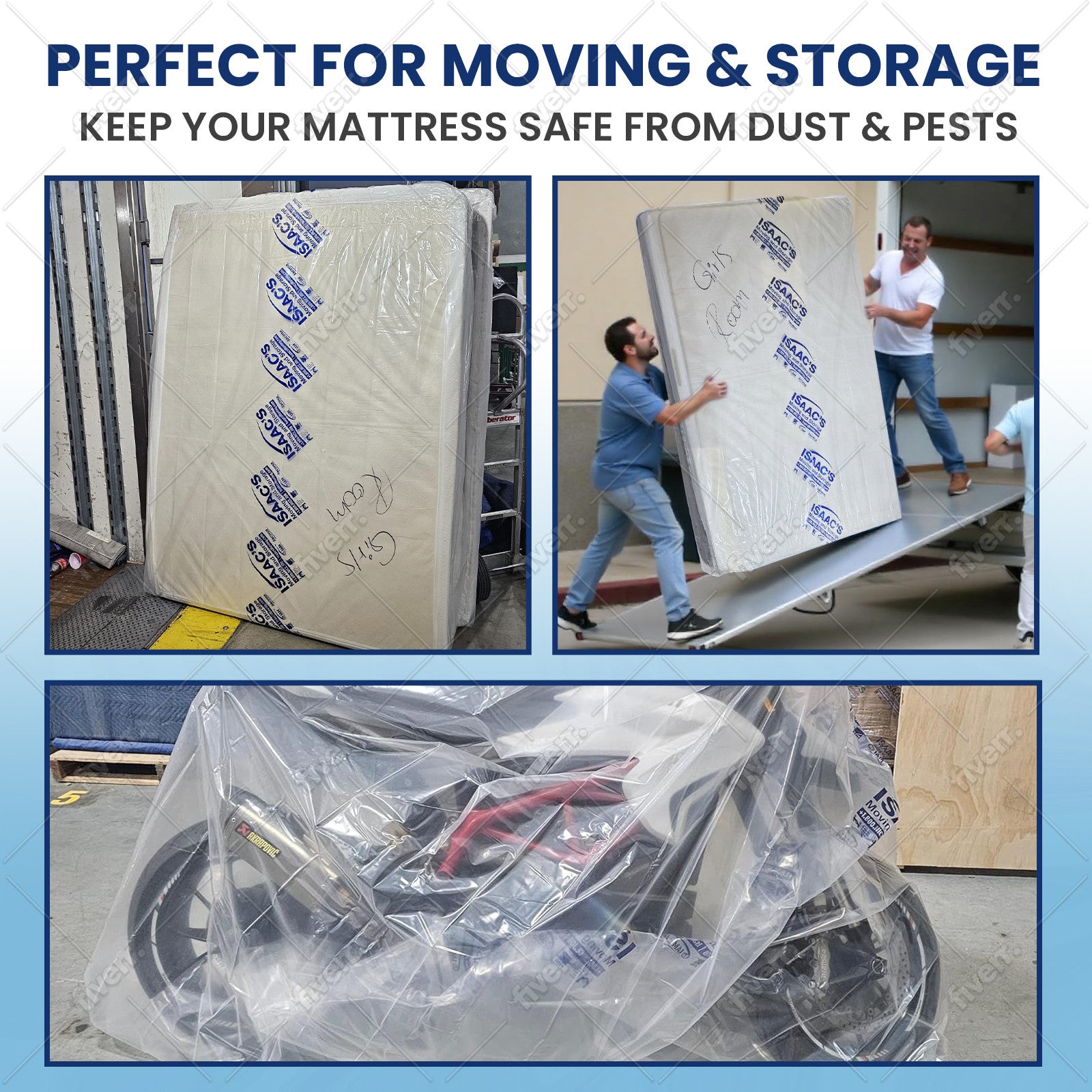 Super Heavy Duty 5 Mil Twin Mattress Bag for Moving, Storage & Disposal - Durable Cover