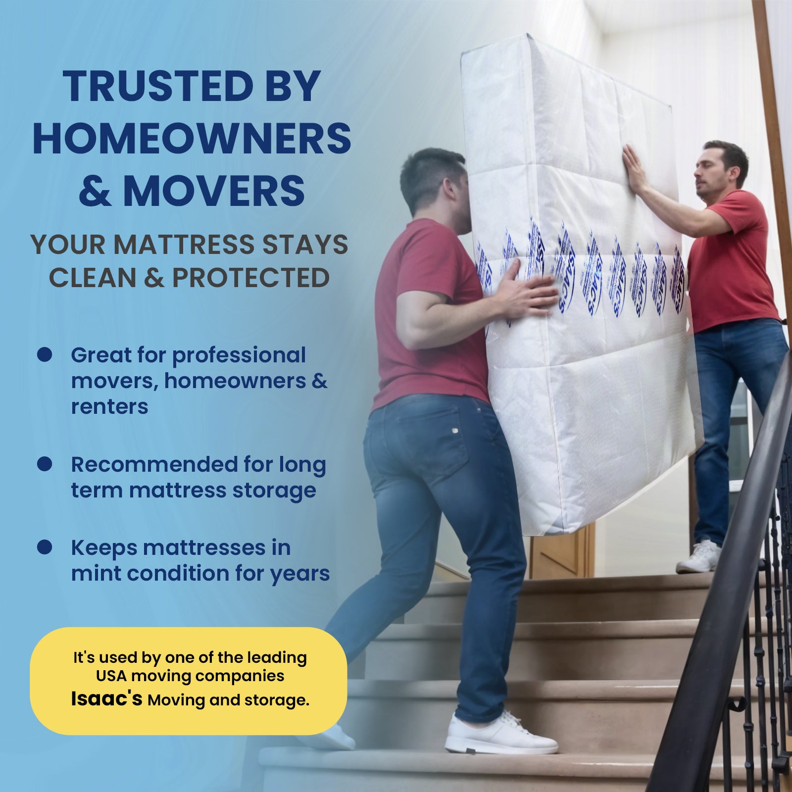 Super Heavy Duty 5 Mil Twin Mattress Bag for Moving, Storage & Disposal - Durable Cover