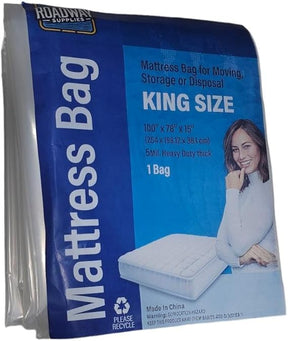 5 Mil Premium King Size Mattress Bag- Protects from Dust & Moisture for Moving