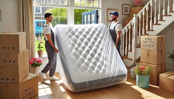 5 Mil Premium King Size Mattress Bag- Protects from Dust & Moisture for Moving