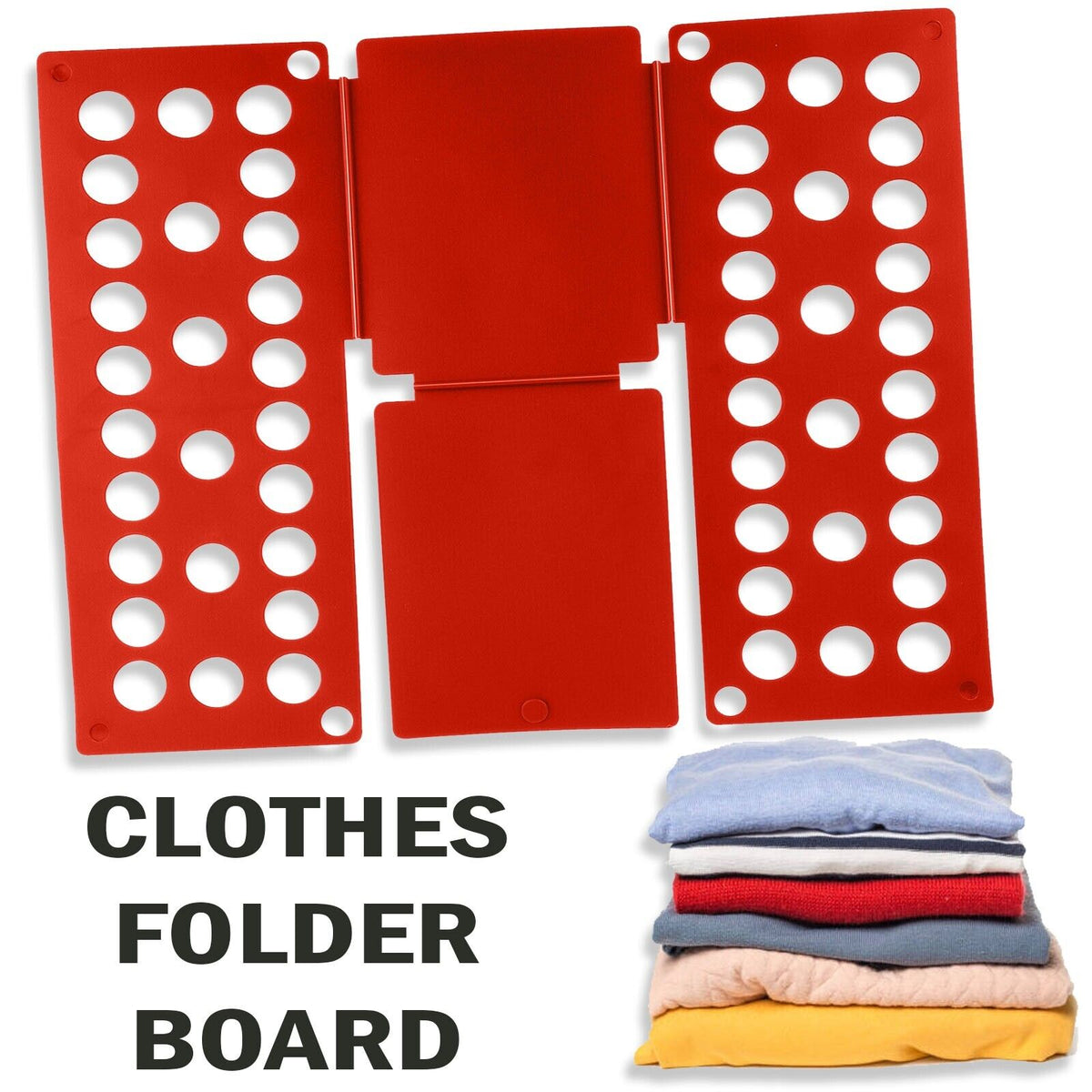 Clothes Folder for Kids - T-Shirt Folding Board Laundry Organizer for Fast Folding