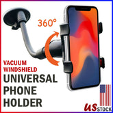 Car Windshield Phone Holder – Universal Vacuum Mount Stand for iPhone, Samsung & Smartphones